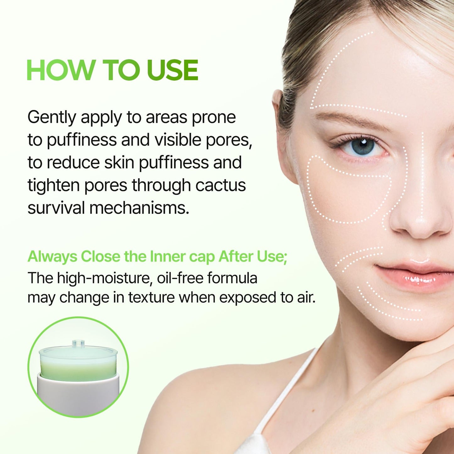 CACTOX PORE RELIEF MULTI BALM with Cactus Cooling Reduce Puffiness & Pore Tightening for Visible Pore Care Skin Repair