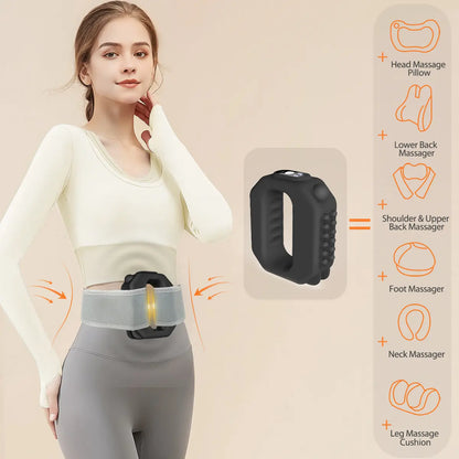2026 New Fascia Ring R10 Mini Muscle Recovery Fascia Device upgraded adjustable strap fits Up to 55in waist, Cordless Rechargeable, Designed for Waist & Back Muscle Recovery portable massager parents gift summervibes