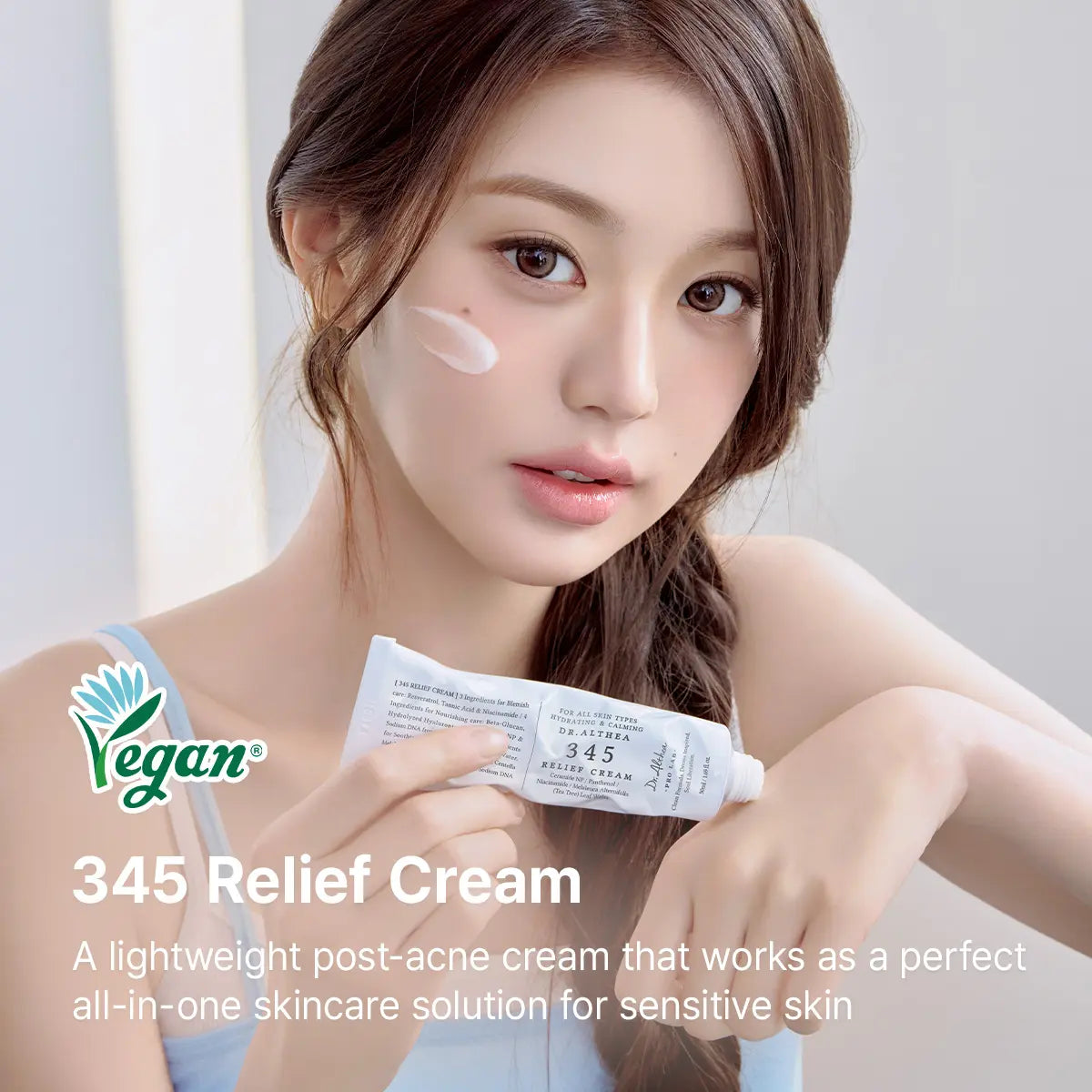 345 Relief Cream - Daily Face Moisturizer, Blemish Relief Care, Soothing Recovery