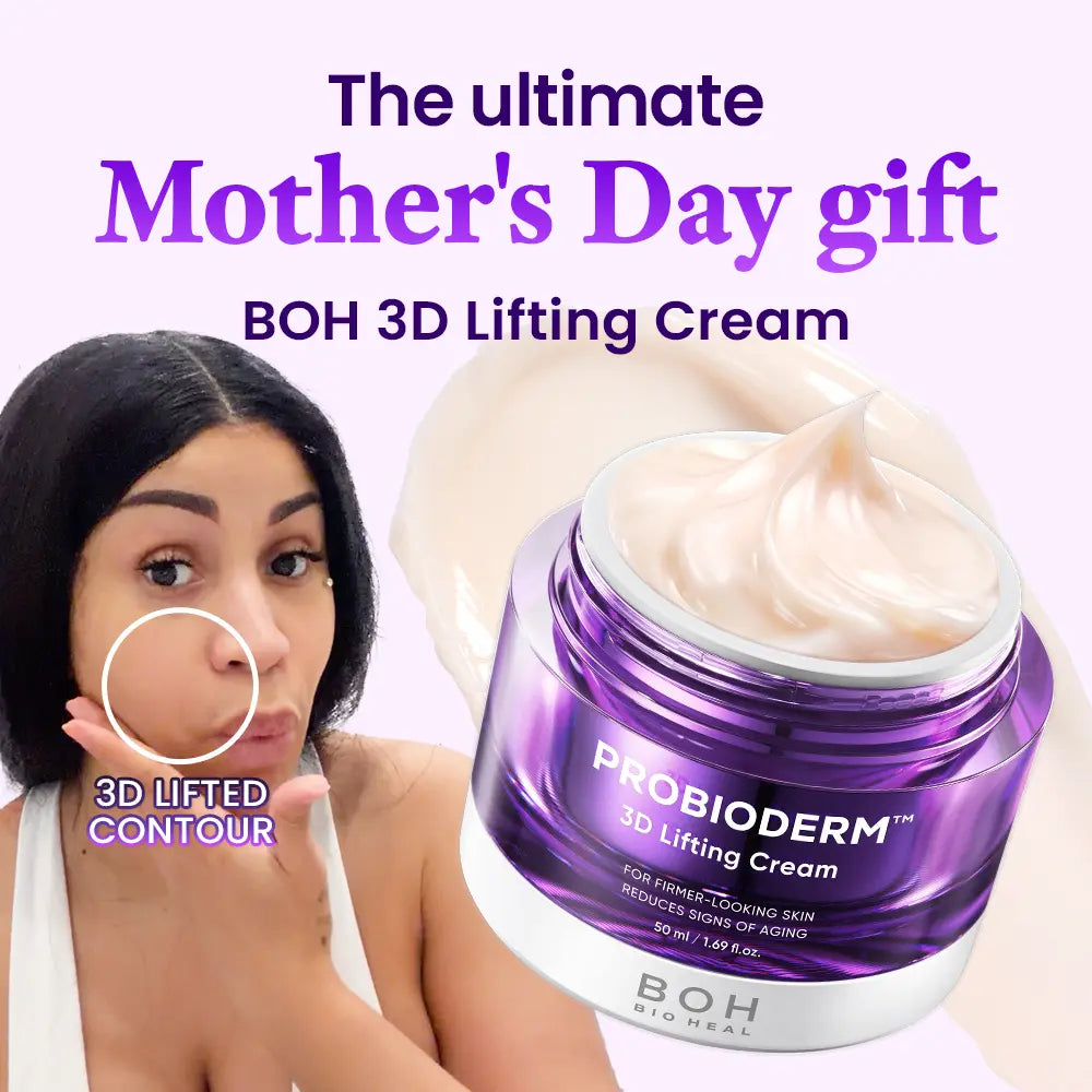 [Cardi B Pick] BIOHEAL BOH Probioderm 3D Lifting Cream 1.7 fl oz | Advanced Korean Facial Night Cream with 17-Peptide Complex & Probioderm for Wrinkles on Face and Neck, Butter-Rich Texture for Perfect Slugging