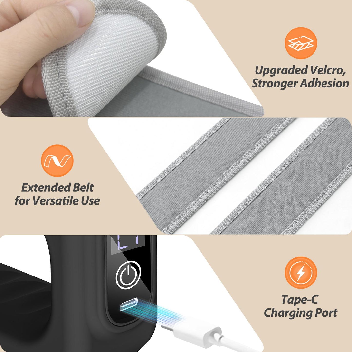 2026 New Fascia Ring R10 Mini Muscle Recovery Fascia Device upgraded adjustable strap fits Up to 55in waist, Cordless Rechargeable, Designed for Waist & Back Muscle Recovery portable massager parents gift summervibes