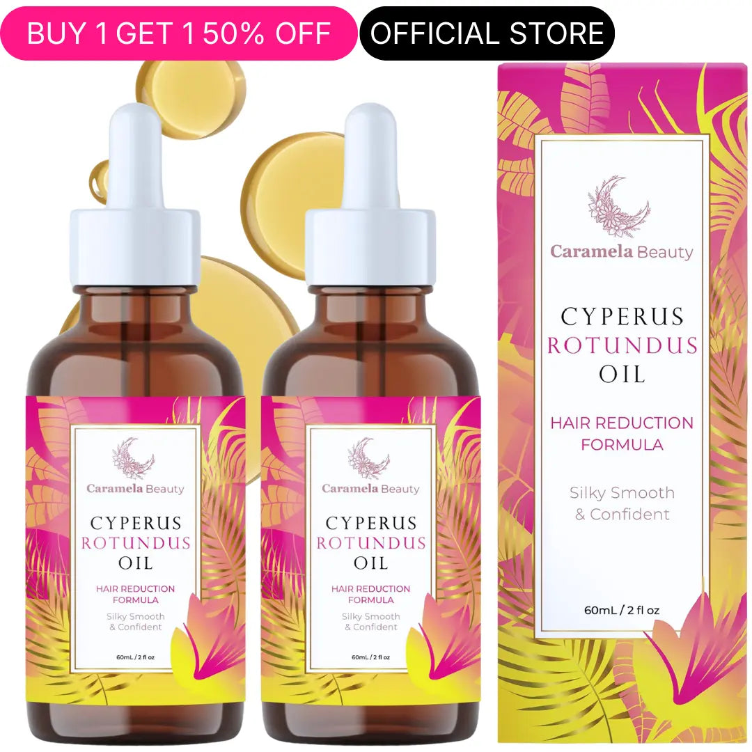 Caramela Beauty Cyperus Rotundus Oil for Natural Hair Reduction - 60ml/2oz