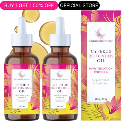 Caramela Beauty Cyperus Rotundus Oil for Natural Hair Reduction - 60ml/2oz