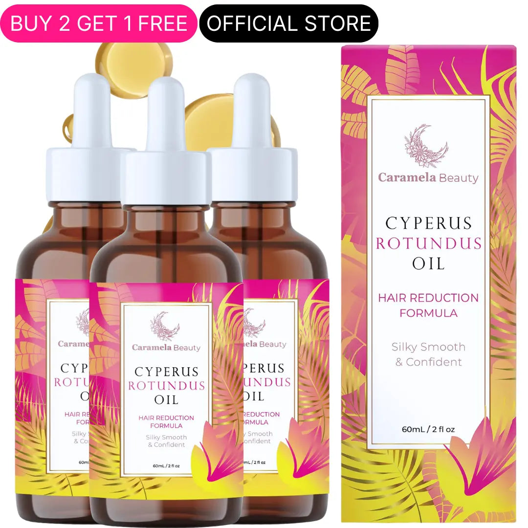 Caramela Beauty Cyperus Rotundus Oil for Natural Hair Reduction - 60ml/2oz