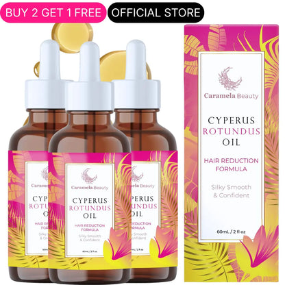 Caramela Beauty Cyperus Rotundus Oil for Natural Hair Reduction - 60ml/2oz