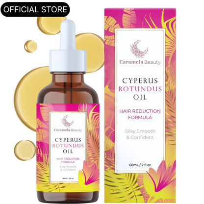 Caramela Beauty Cyperus Rotundus Oil for Natural Hair Reduction - 60ml/2oz