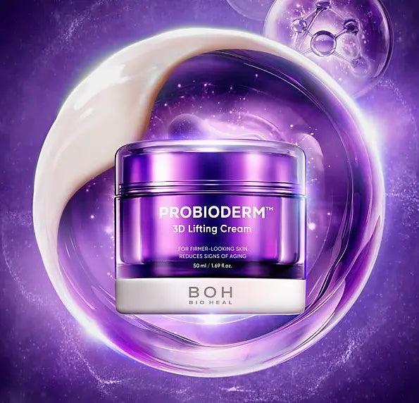[Cardi B Pick] BIOHEAL BOH Probioderm 3D Lifting Cream 1.7 fl oz | Advanced Korean Facial Night Cream with 17-Peptide Complex & Probioderm for Wrinkles on Face and Neck, Butter-Rich Texture for Perfect Slugging